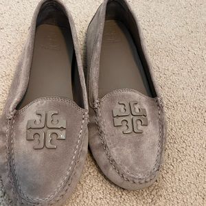 Gray velvet Tory Burch flats